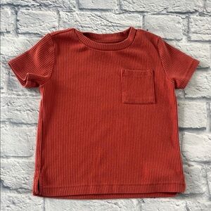 Petit Lem Rust Ribbed Short Sleeve Tee